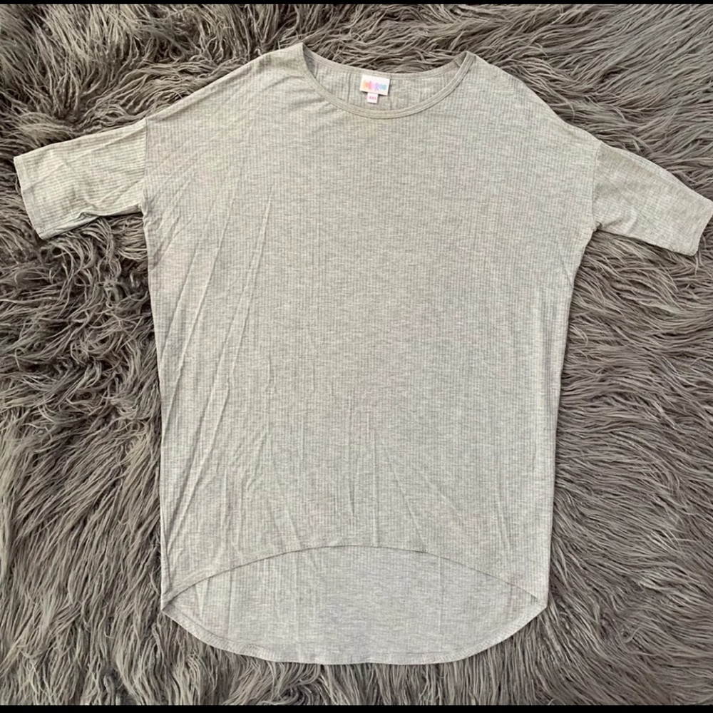 LuLaRoe Irma XXS Solid Gray Ribbed